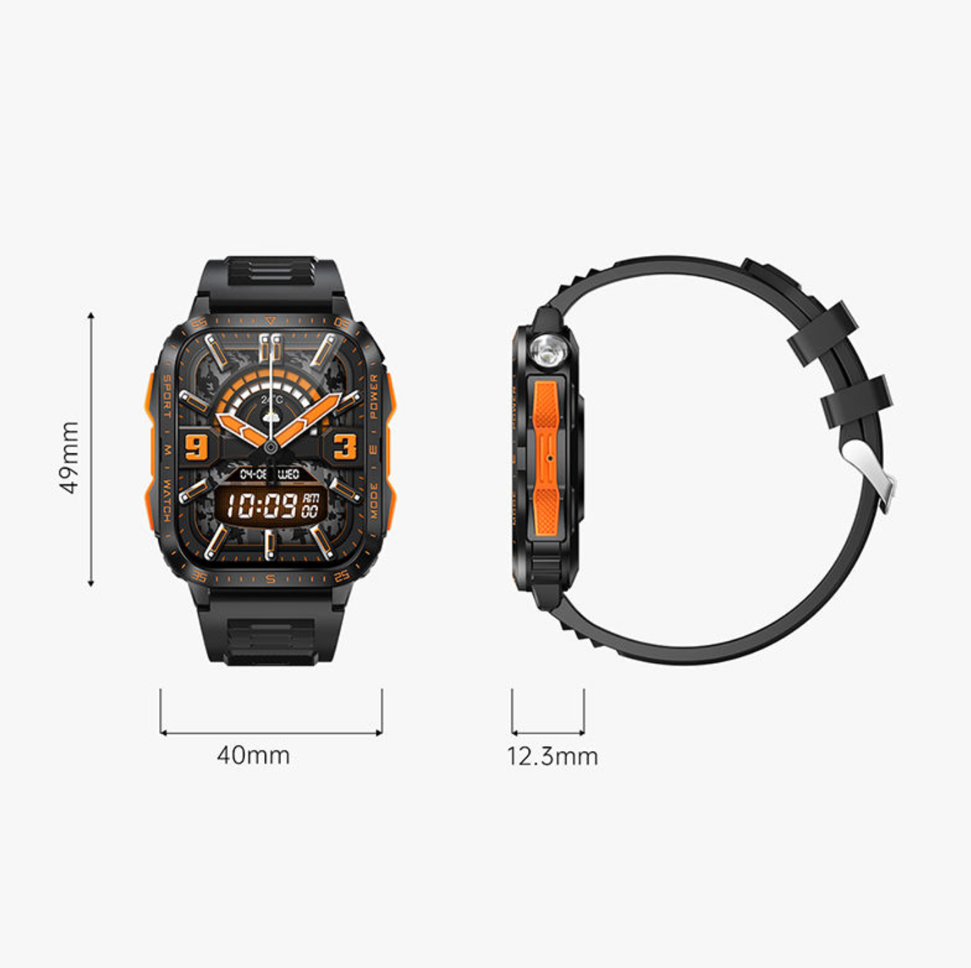Outdoor Sports Smartwatch – Large Display Fitness Smartwatch