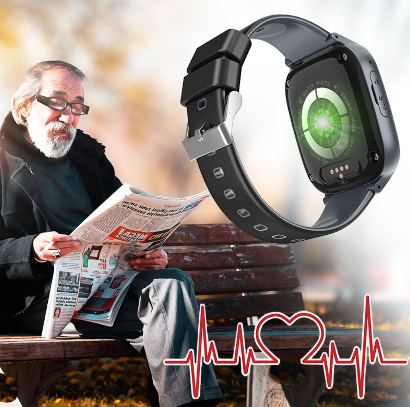 4G Smartwatch – Fall Detection, GPS Tracking & Smart Calling