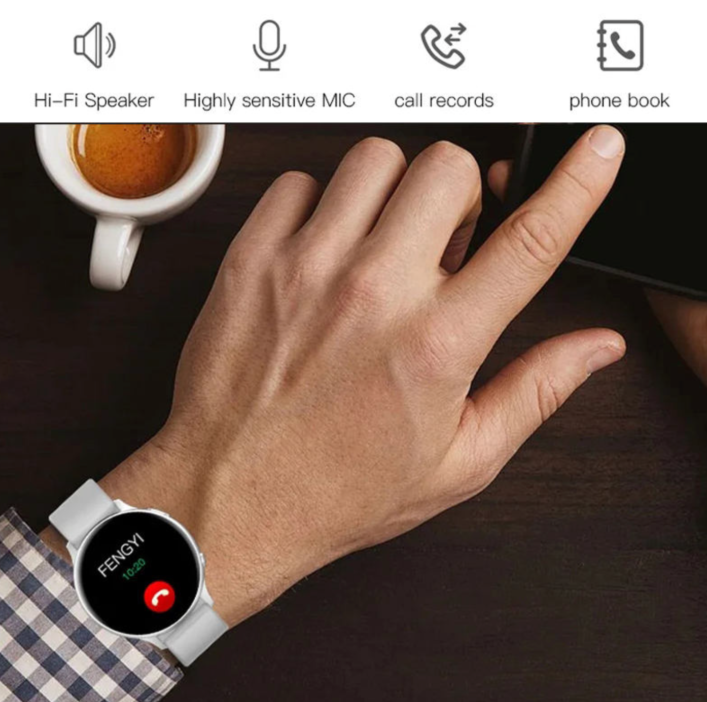 Modern Smartwatch with Fitness Tracking & Smart Features