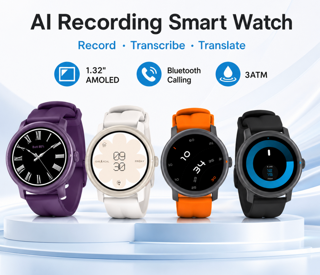 AI Voice Recorder Smartwatch – Smart Wearable with Voice Recording & Fitness Features