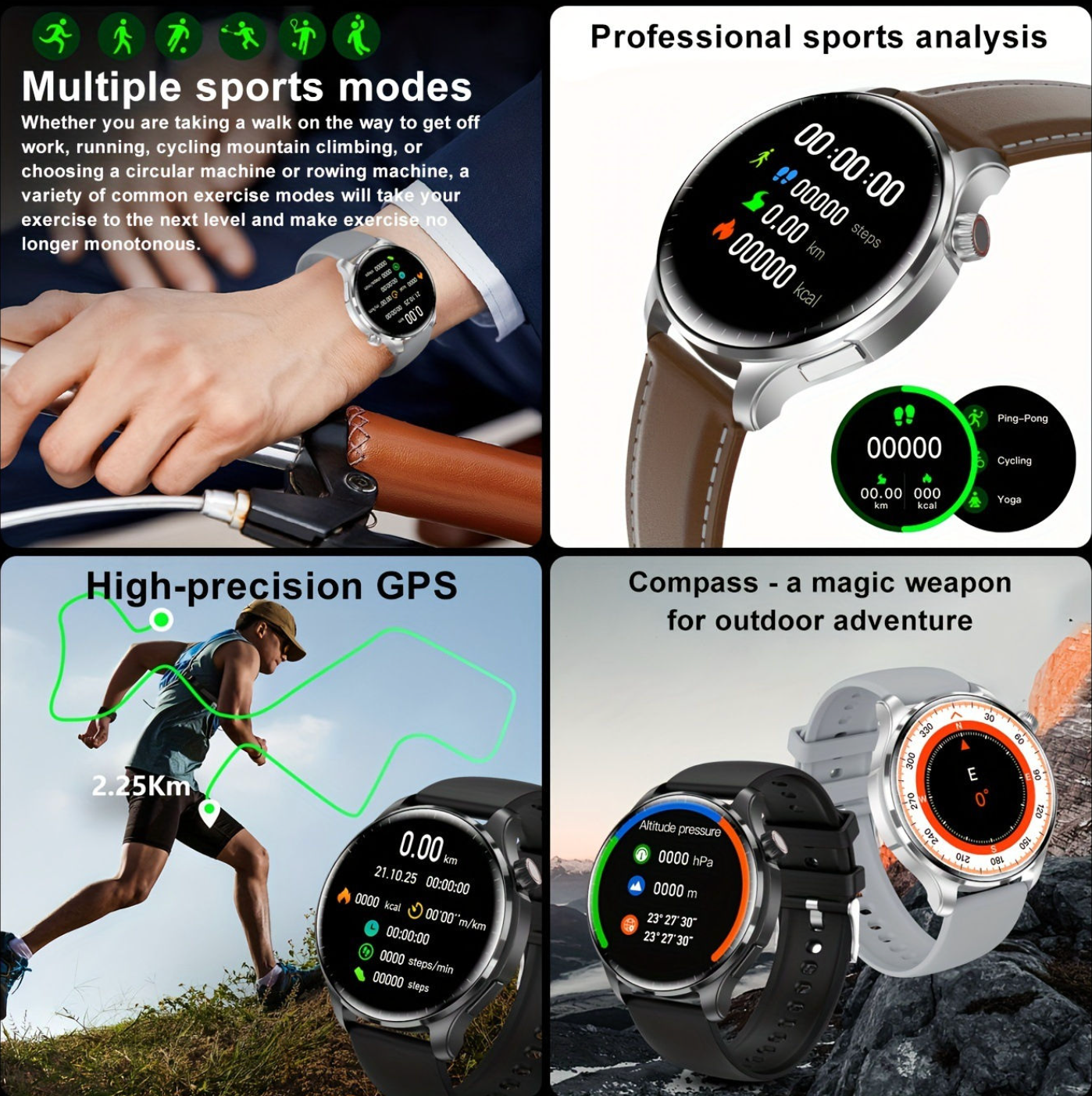 GPS Fitness & Business Smartwatch